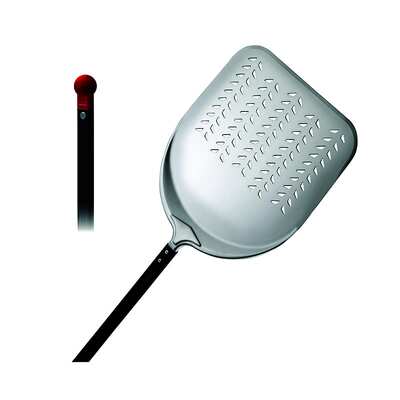 Piazza Pizza Peel Rectangular Perforated Aluminium Short Handle 330 - 670mm - 5235110