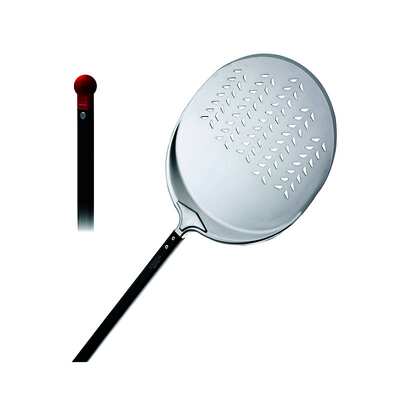 Piazza Pizza Peel Round Perforated Aluminium Short Handle 360 - 700mm - 5235320