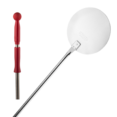 Piazza Pizza Turner 200 x 1400mm Round Stainless Steel Head with Handle - 5236014