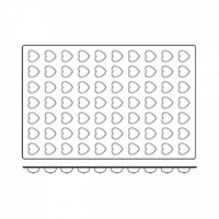 Mini Heart 70 Cups 36x39x16mm / 11ml  - 54832
