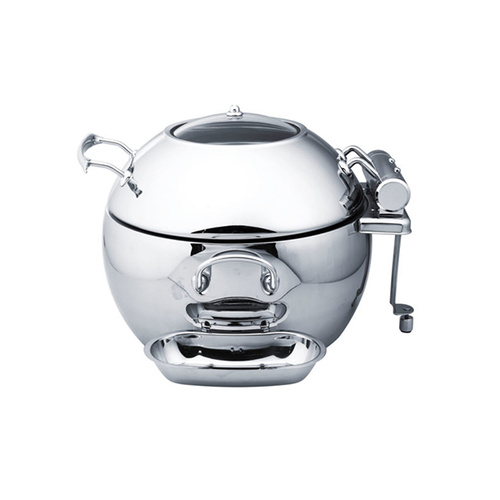 Chef Inox Deluxe Soup Station - 18/8, 11.0Lt with Glass Lid - 54919