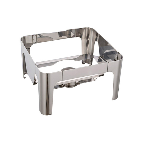 Chef Inox Ultra Chafer Stand - Stainless Steel Rectangular 2/3 To Suit 54923 - 54923-S
