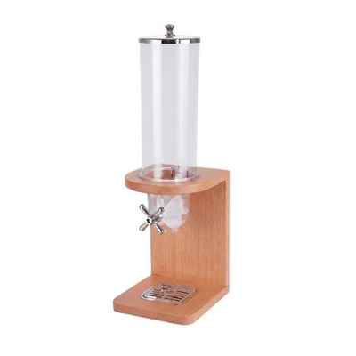 Chef Inox Serve Beechwood Single Cereal Dispenser 200x220x640mm - 55600