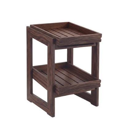 Chef Inox Serve Walnut Wood 2-Tier Stand Gastronorm 1/2 450mm - 55673