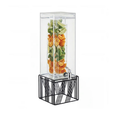 Chef Inox Serve Black Drink Dispenser with Infuser 180x220x600mm - 55810