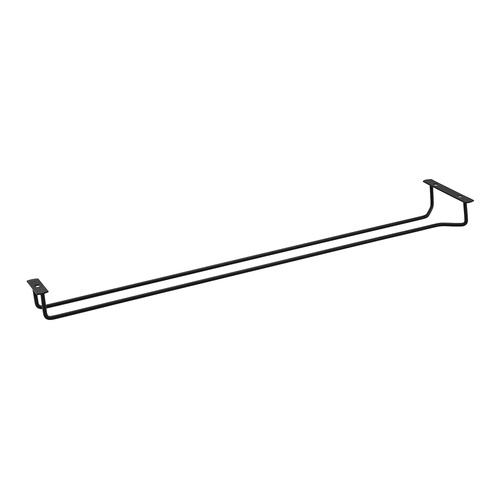 Glass Hanger 600mm - Single Row Black - 56162