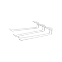 Triple Row Glass Hanger 270 x 220mm White PVC Coated  - 56180