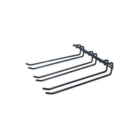 Triple Row Glass Hanger 270 x 220mm Black PVC Coated  - 56181