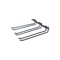 Triple Row Glass Hanger 270x220mm Black PVC Coated  - 56181