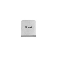 Muesli Buffet Sign 50x40mm - 18/8 - Stainless Steel  - 57700-22