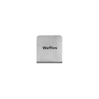 Waffles Buffet Sign 50x40mm - 18/8 - Stainless Steel  - 57700-26