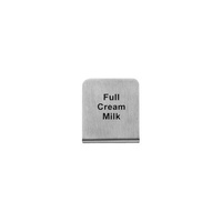 Full Cream Milk Buffet Sign 50x40mm - 18/8 - Stainless Steel  - 57700-7
