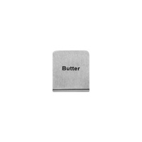 Butter Buffet Sign 50x40mm - 18/8 - Stainless Steel  - 57700-8
