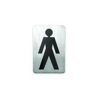 Male Wall Sign - Adhesive Back 120x80mm Stainless Steel - 57711