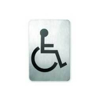 Disabled Wall Sign - Adhesive Back 120x80mm Stainless Steel - 57712