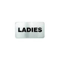 Ladies Wall Sign - Adhesive Back 110x60mm Stainless Steel - 57750