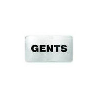 Gents Wall Sign - Adhesive Back 110x60mm Stainless Steel - 57751