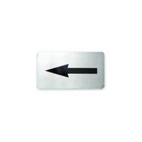Arrow Wall Sign - Adhesive Back 110x60mm Stainless Steel - 57775