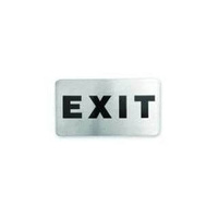 Exit Wall Sign - Adhesive Back 110x60mm Stainless Steel - 57780