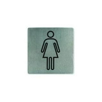 Female Wall Sign - Adhesive Back 130x130mm Stainless Steel - 57790