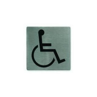 Disabled Wall Sign - Adhesive Back 130x130mm Stainless Steel - 57792
