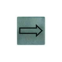 Arrow Wall Sign - Adhesive Back 130x130mm Stainless Steel - 57796