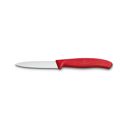 Victorinox Paring Knife Wavy Edge - Red Polypropylene 100mm - 6.7731