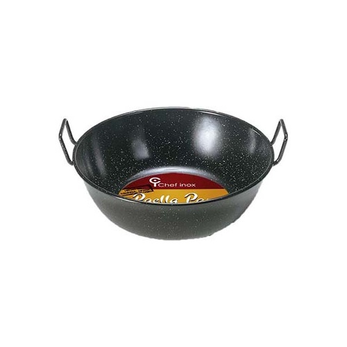 Chef Inox Paella Pan -  Enamelled Steel Deep 160mm - 63916