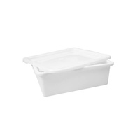 Tote Cover - Cover 530 x 430mm - White Plastic - LID ONLY - 69323-W