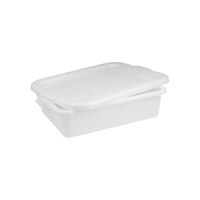 Tote Box - 560 x 400 x 150mm - White Plastic - LID NOT INCLUDED - 69335-W