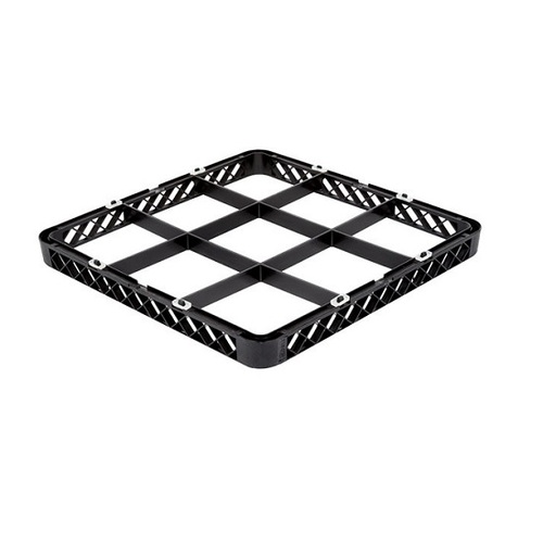 Chef Inox Washrack - Extender 9 Compartment Black 490x490x44mm - 69810-BK