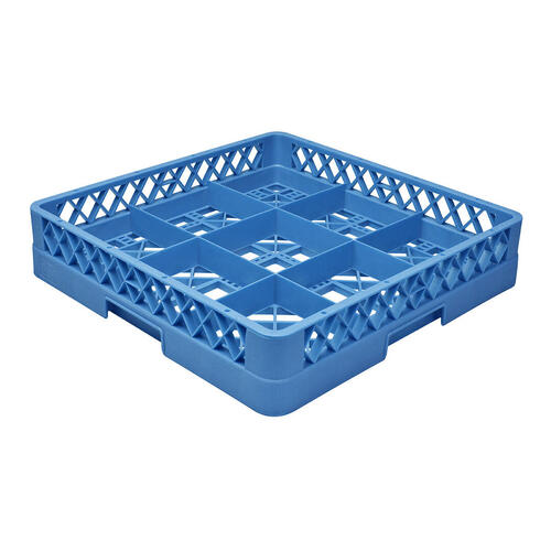 Caterrax 9 Compartment Glass Rack (Maximum Glass Diameter 151mm) 500x500x80mm - 69810-BL