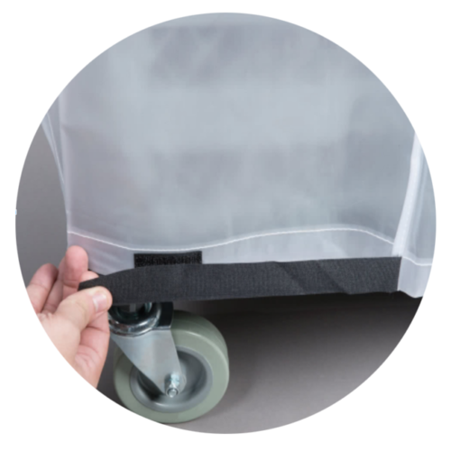 Chef Inox Pvc Trolley Cover 152cm Height With Velcro Straps - 69890
