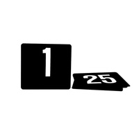 Trenton Table Numbers - Set Of 1 - 25 105x95mm White On Black Plastic - 70255