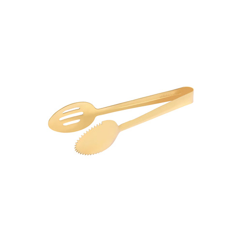 Tablekraft Solid / Slotted Spoon Tong 240mm - Gold - 70274-G