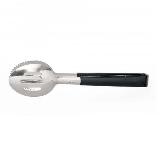 Chef Inox Round Spoon Tongs Stainless Steel One Side Slotted/Vinyl Handle 2 - 70275