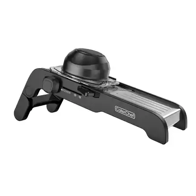 Caterchef Mandoline Vegetable Slicer Plastic Black with Guard and Built in Blades - 70352