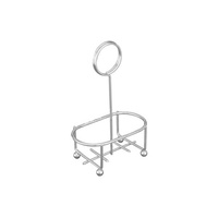 Holder For Salt & Pepper Shakers 110x65x170mm Chrome Plated, With Ring Clip - 70396