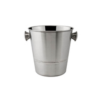 Wine Bucket 205x200mm Satin Finish - 18/8 Stainless Steel With Knobs - 70893