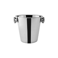 Wine Bucket 210x205mm Mirror Polished - 18/8 Stainless Steel With Knobs - 70894