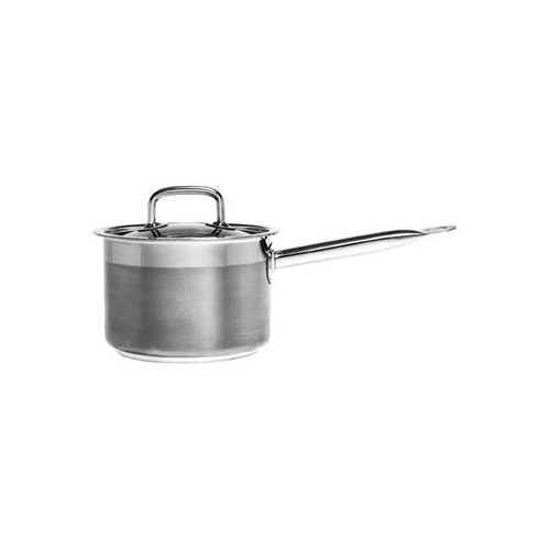 Chef Inox Professional Saucepan - 18/10 140x80mm 1.2Lt with Lid  - 73251