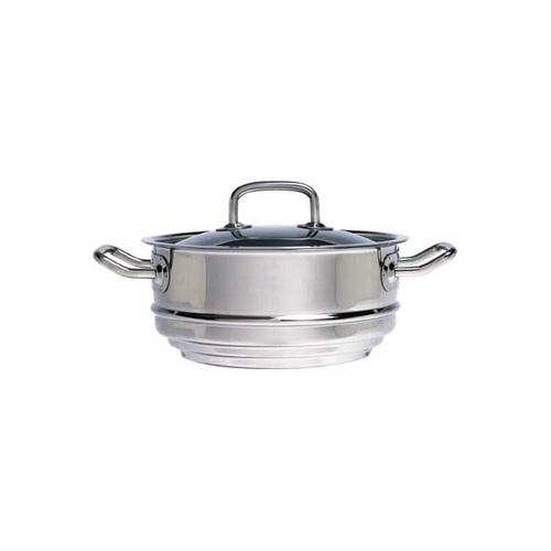 Chef Inox Professional Multi - Fit Steamer - 18/10 200x95mm with Lid  - 73261