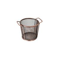 Moda Brooklyn Round Service Basket w 2 Handles 90x90mm Copper - 73717-AC