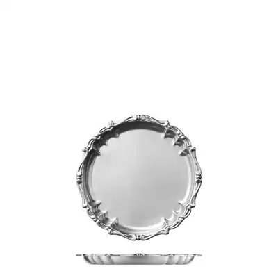 Moda Serving Deco Round Tray Stainless Steel 200mm (Box of 6) - 73932