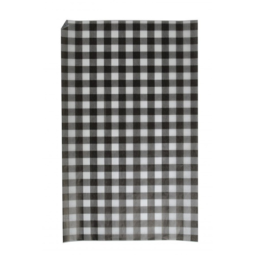 Chef Inox Greaseproof Paper Black Gingham Paper 190x310mm (Pack of 200) - 74203_TK