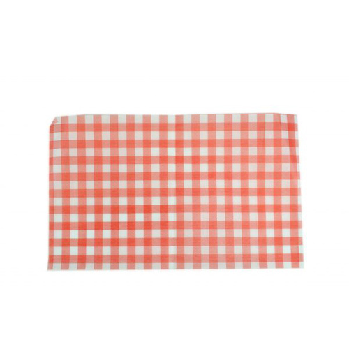 Chef Inox Greaseproof Paper Red Gingham Paper 190x310mm (Pack of 200) - 74204_TK