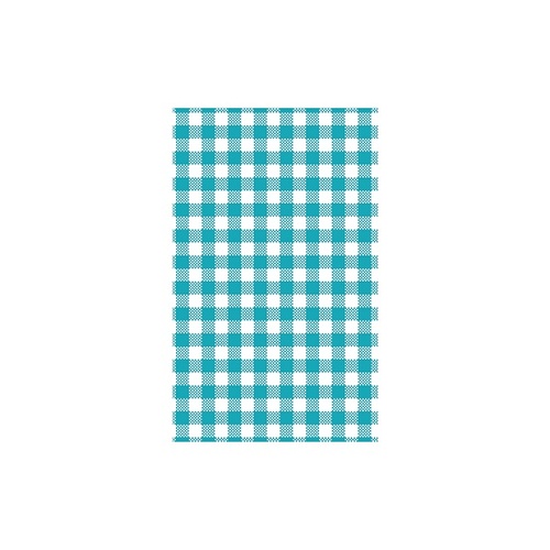 Moda Greaseproof Paper Teal Gingham 190x310mm (Pack of 200) - 74212