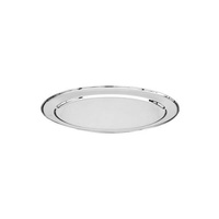 Oval Platter 300mm - 18/8 Stainless Steel Heavy Duty Rolled Edge - 76312