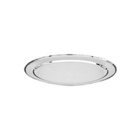 Oval Platter 350mm - 18/8 Stainless Steel Heavy Duty Rolled Edge - 76314