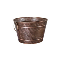 Moda Brooklyn Round Beverage Tub 350x220mm - Antique Copper With Pebble Pattern - 76645